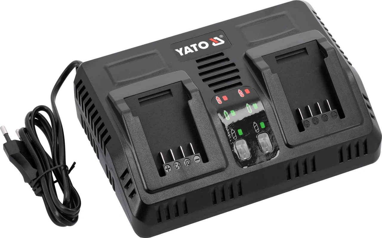 Laddare för dubbla batterier till Toya 18V, 2,4A