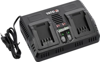 Laddare för dubbla batterier till Toya 18V, 2,4A