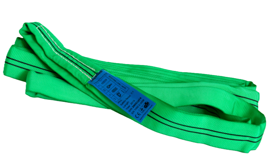 Rundsling polyester, 1m/2m, 2000Kg Grön