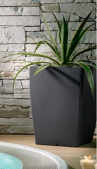 Vaso Genesis quadrato H 60cm, 82L, Antracit