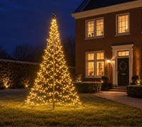 Fairybell Ljusgran Std 3m-480 LED (varmvit), med stolpe