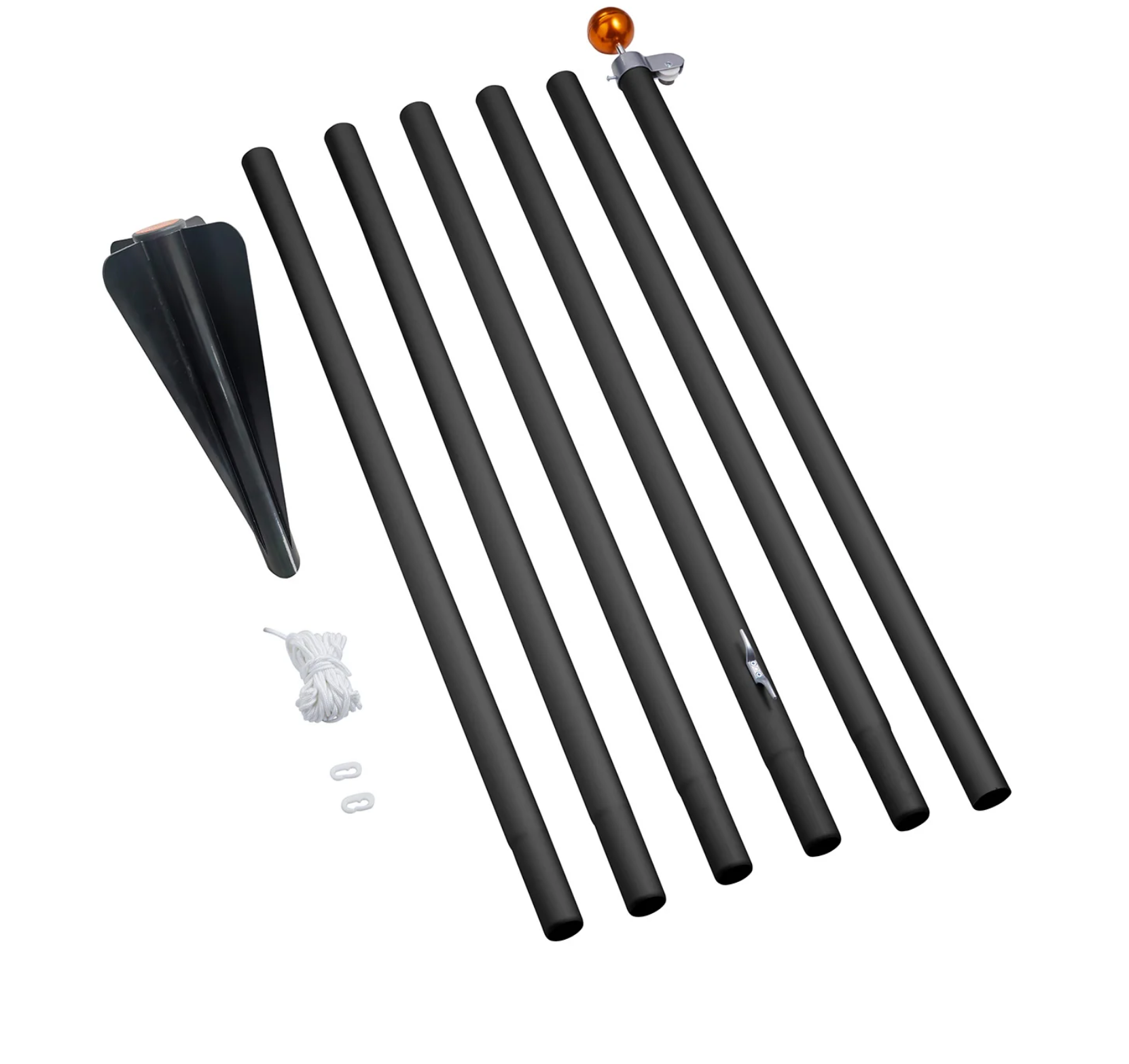 Fairybell Stolpe till Ljusgran 6m, svart aluminium