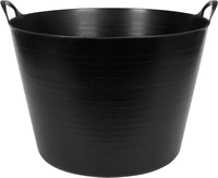 Lövkorg i flexibel plast 55L Svart