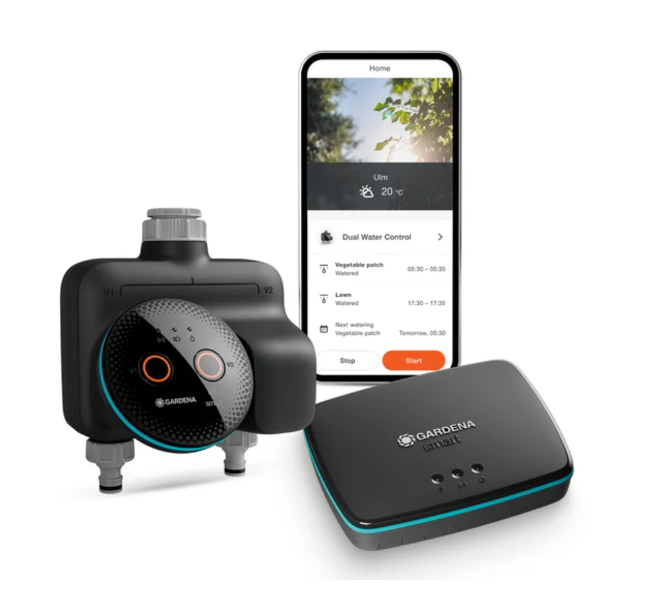 Gardena Smart Duo bevattningsdator Set med Gateway