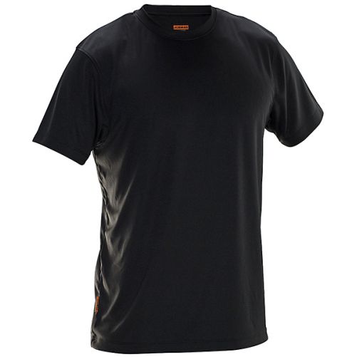 T-shirt i funktionsmaterial svart (L)
