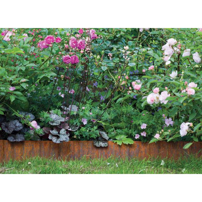 Gräskant Rostig look 14cm x 5m