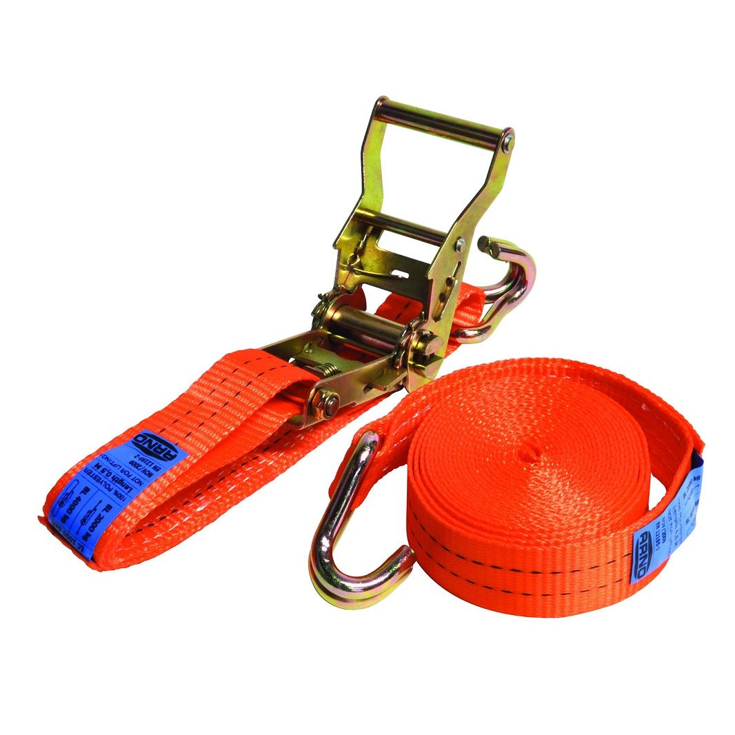 Spännband komplett 4000 kg, orange 0,5+5,5 m