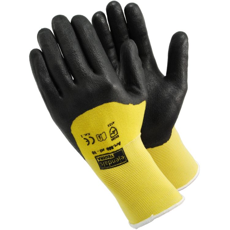 PU/Nitril doppad lycrahandske