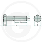 Skruv M5x40 Fzb (sexkantshuvud)