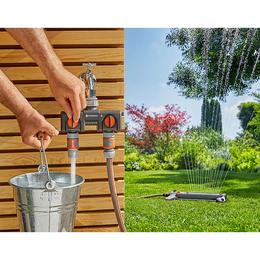 Gardena Vattenfördelare med 2 uttag (PROFI)