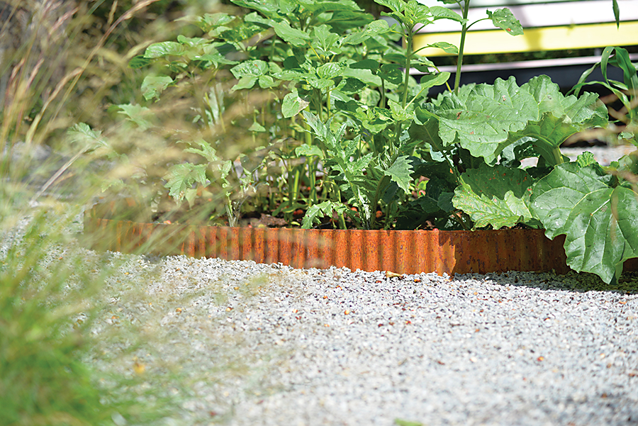 Gräskant Rostig look 14cm x 5m