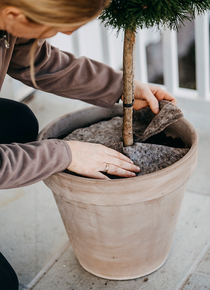 Skyddsmatta ull Ø30cm 2st