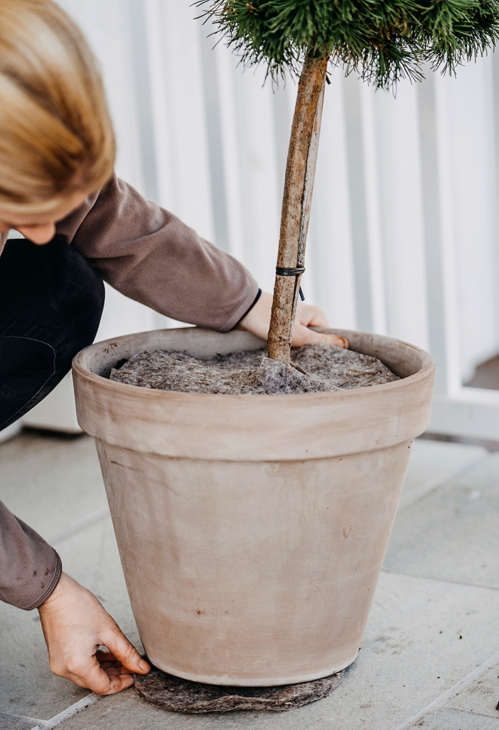 Skyddsmatta ull Ø30cm 2st