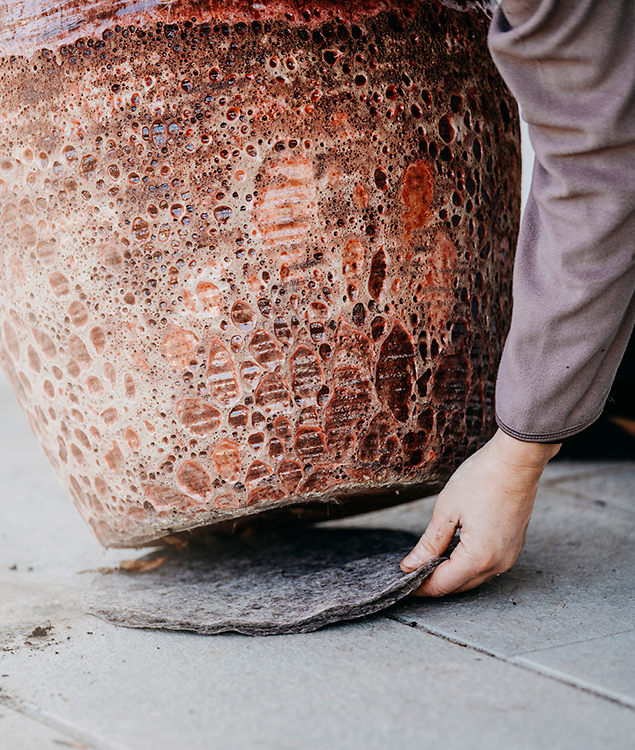 Skyddsmatta ull Ø30cm 2st