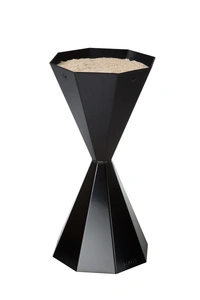 Askkopp Smalviva Svart , Fristående, med galler