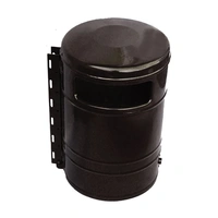 Papperskorg City med askkopp, Svart