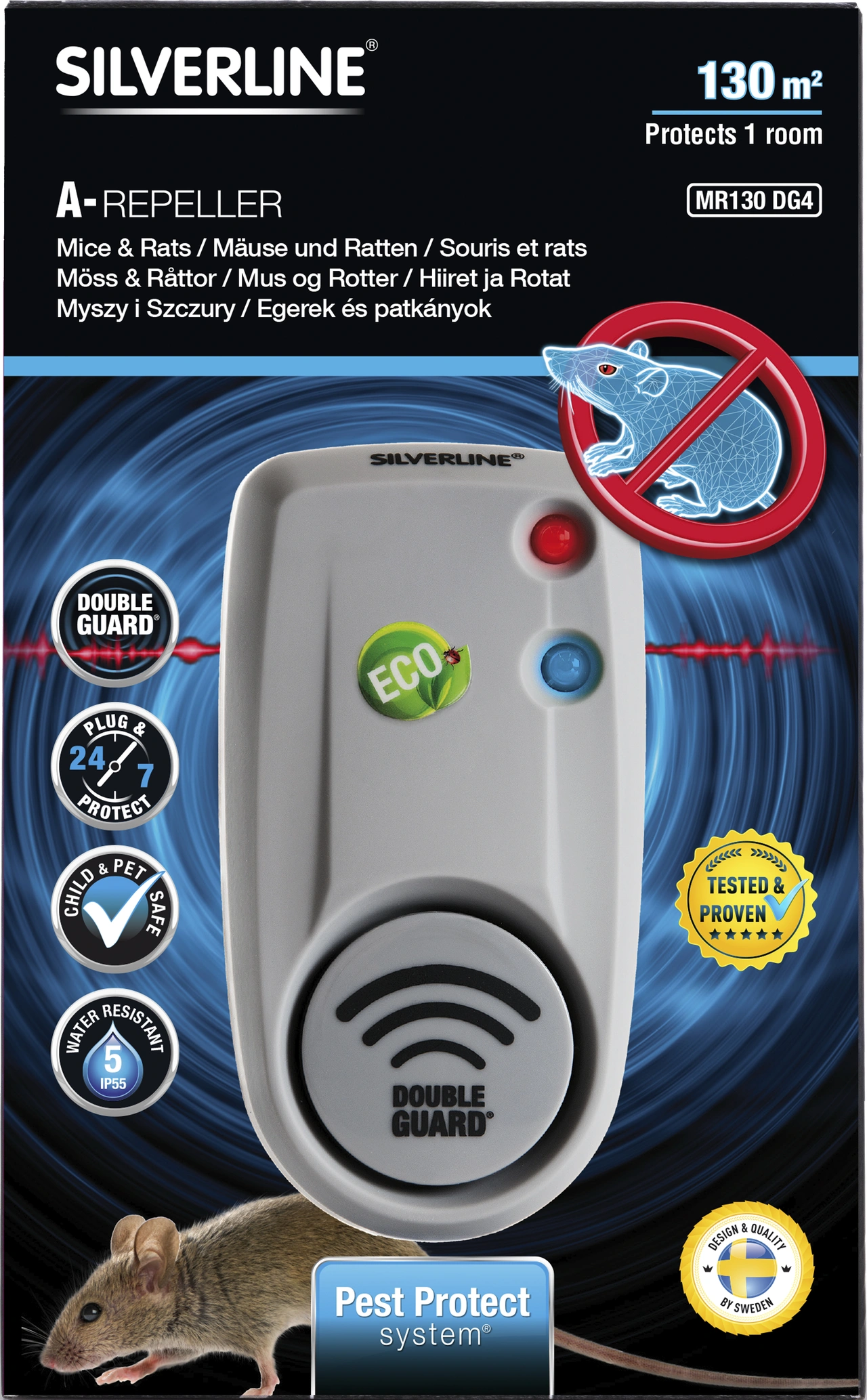 Avskräckare Mus&Råtta MR130 DG4 Silverline
