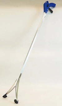 Skräpplockare Blått handtag 81cm gummi/pistolhandtag