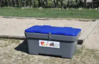 Skylt till Västia Sandlåda med kundtryck