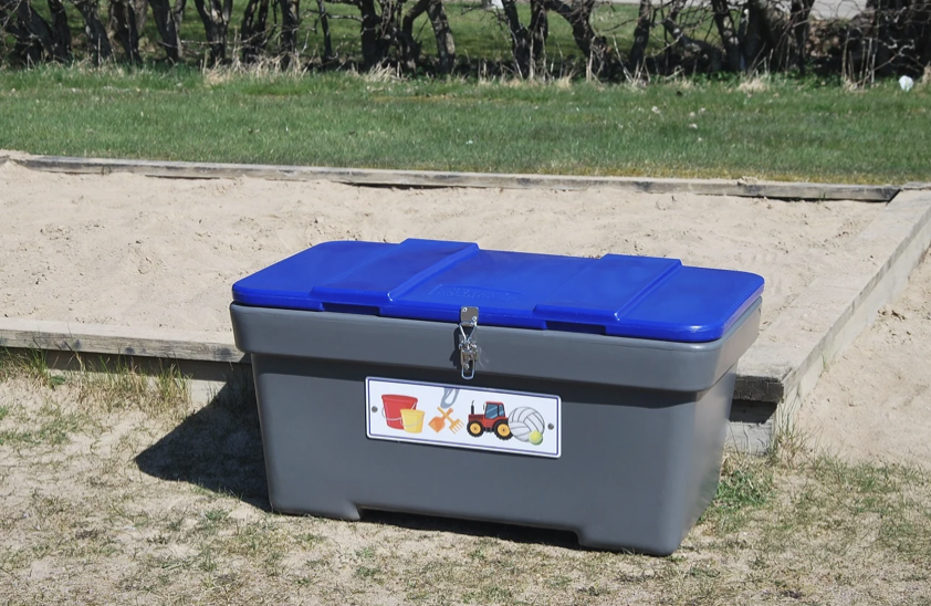 Skylt till Västia Sandlåda med kundtryck