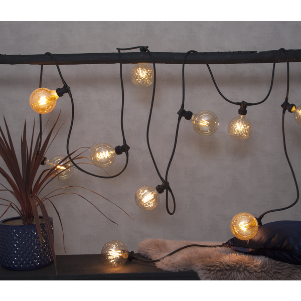Connecta Ljusslinga E27 för 10 lamp, cc75cm svart