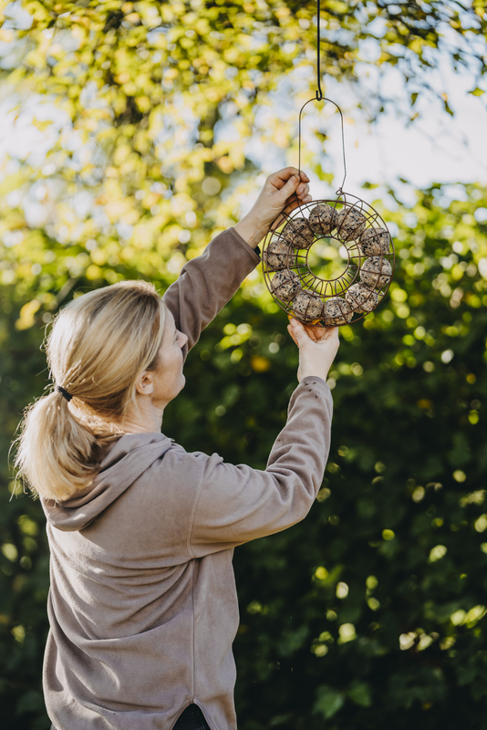 Fågelmatare talgboll Circle rost Ø24cm