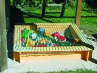 Kattnät / nätöverdrag till Sandlåda 3,5x3,5m