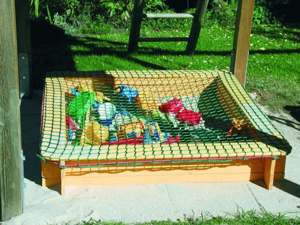 Kattnät / nätöverdrag till Sandlåda 3,5x3,5m