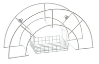 Slanghållare vägg metall vit f 60m m korg
