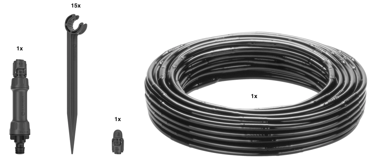 Gardena Micro-Drip Startset Buskar/Häckar (25 m)