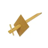 Förankringsbricka trä 10x10cm till fiberduk