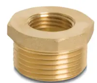 Nippelmuff mässing 1/2 x 1/4 utvändig gänga x invändig gäng