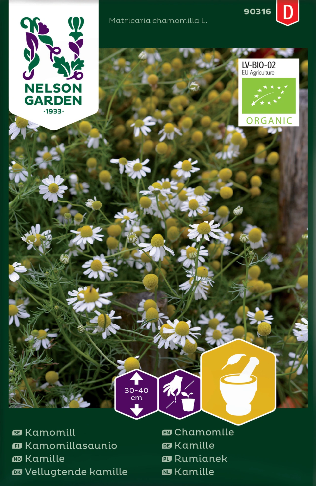 Kamomill, Organic, v22