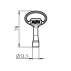 Emka nyckel triangel 8mm