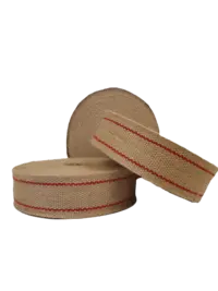 Sadelgjord jute 60mm, 25m (20) röd söm