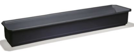 Balkonglåda 70cm svart