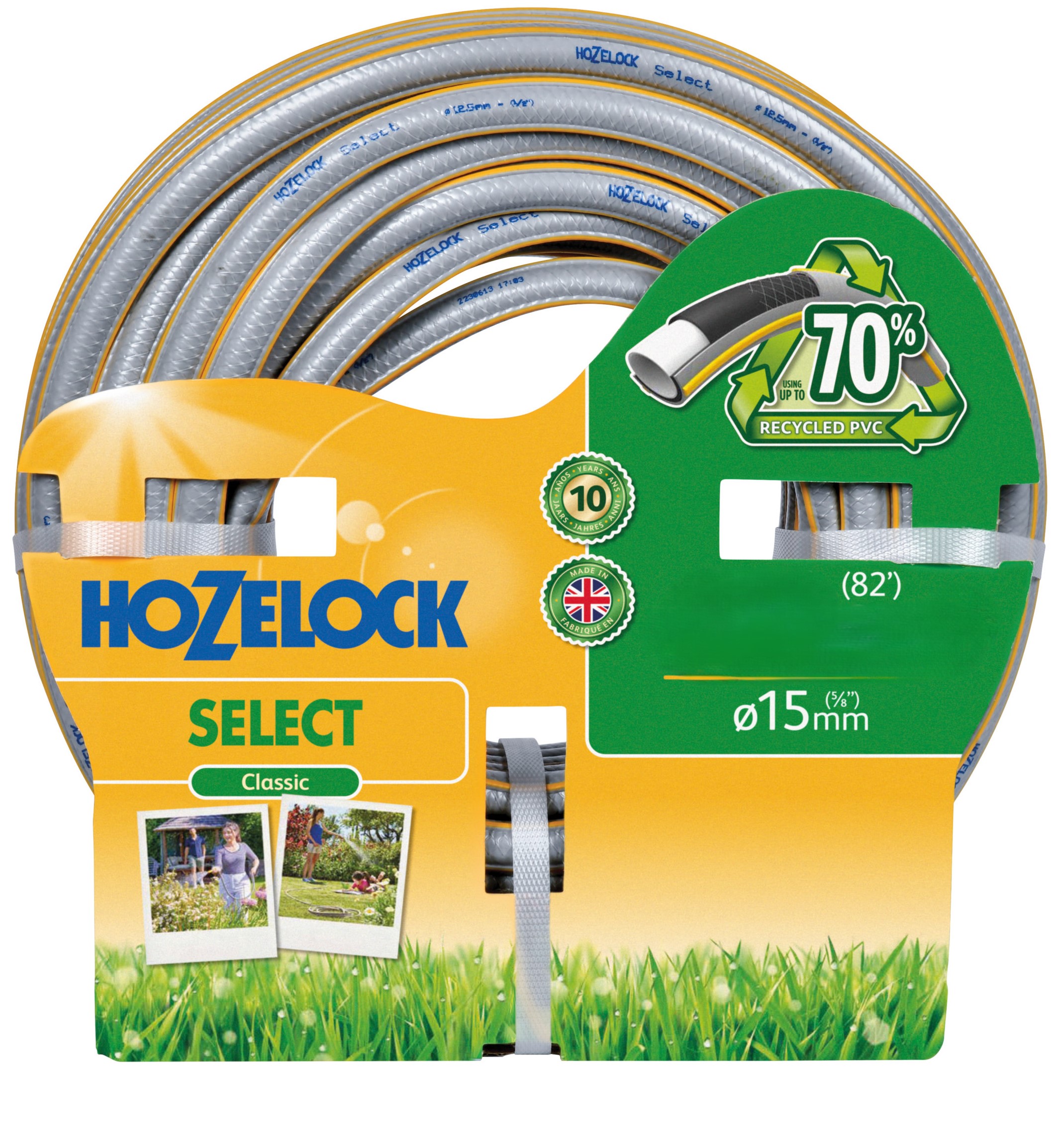 Slang Select grå/gul 19mm x 50m Ftalatfri